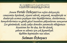 Selman Özboyacı’dan Anlamlı Teşekkür Mesajı: "Acımızı Paylaşan Herkese Şükranlarımı Sunuyorum"